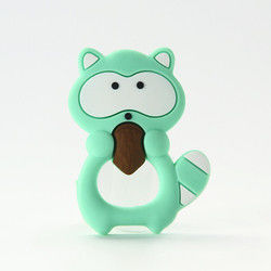 Cat Kitten Silicone Baby Teether animale BPA libre pour la dentition d'enfant en bas âge