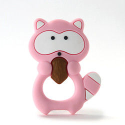 Cat Kitten Silicone Baby Teether animale BPA libre pour la dentition d'enfant en bas âge