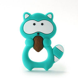Cat Kitten Silicone Baby Teether animale BPA libre pour la dentition d'enfant en bas âge