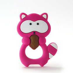 Cat Kitten Silicone Baby Teether animale BPA libre pour la dentition d'enfant en bas âge