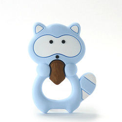 Cat Kitten Silicone Baby Teether animale BPA libre pour la dentition d'enfant en bas âge