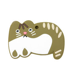 Cat Kitten Silicone Baby Teether animale BPA libre pour la dentition d'enfant en bas âge