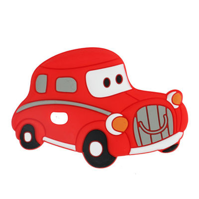 Forme mignonne de voiture de Teether de catégorie comestible de bébé mou de silicone pour l'enfant en bas âge