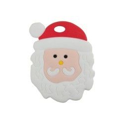 Silicone mou Teether de bonhomme en pain d'épice de Noël coloré pour la dentition de bébé