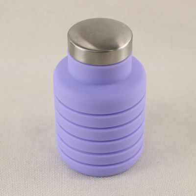 Logo Silicone Water Bottle Foldable fait sur commande pour le transport extérieur