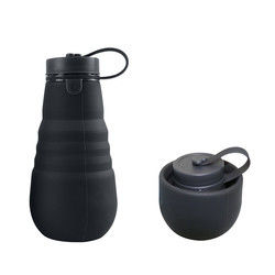 Bouteille potable BPA de silicone pliable étanche libre pour le camping de voyage