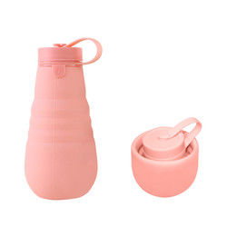Bouteille potable BPA de silicone pliable étanche libre pour le camping de voyage