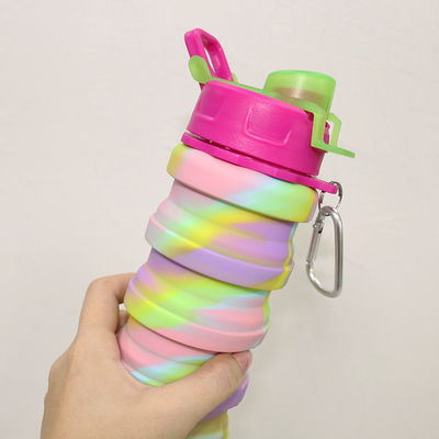 bouteille d'eau écologique du silicone 500ml pour le boire de voyage de sport