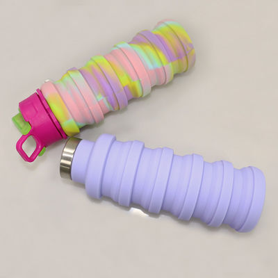 bouteille d'eau écologique du silicone 500ml pour le boire de voyage de sport
