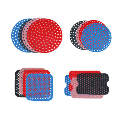 Ensemble réutilisable fait sur commande de vaisselle de cuisine de silicone, protection de silicone de friteuse d'air autour de forme carrée
