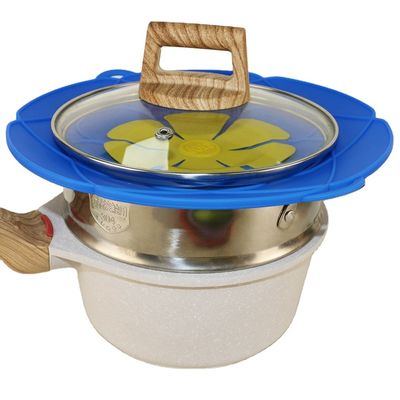 Le double de Pan Lid Cover Reusable With de silicone de catégorie comestible accroche pour la cuisson