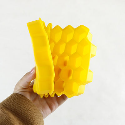 Moule libre de glaçon de nid d'abeilles de BPA, plateaux en caoutchouc de glaçon de catégorie comestible