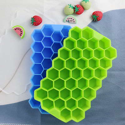 Moule libre de glaçon de nid d'abeilles de BPA, plateaux en caoutchouc de glaçon de catégorie comestible