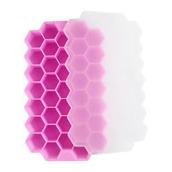 OEM en caoutchouc mol libre de Tray With Lid Honeycomb Shape de glaçon de PVC