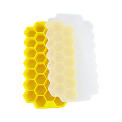 Moule libre de glaçon de nid d'abeilles de BPA, plateaux en caoutchouc de glaçon de catégorie comestible