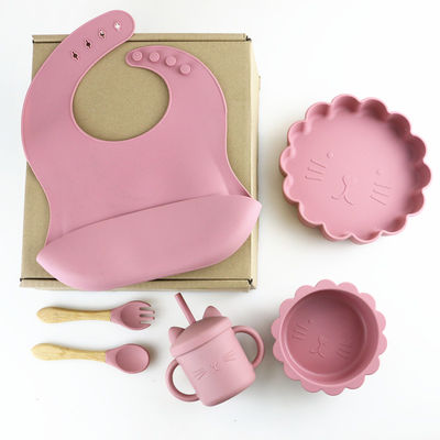 Silicone de position défensive de BPA dinant l'ensemble, la cuvette de silicone et l'OEM d'ensemble de cuillère