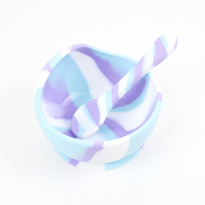 Vaisselle sûre incassable de silicone réglée pour l'alimentation d'enfants de bébé