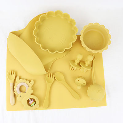 ensemble de alimentation de bébé de silicone des PCs 1Set 8 couleur viable de Pantone