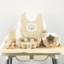 ensemble de alimentation de bébé de silicone des PCs 1Set 8 couleur viable de Pantone