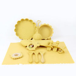 ensemble de alimentation de bébé de silicone des PCs 1Set 8 couleur viable de Pantone