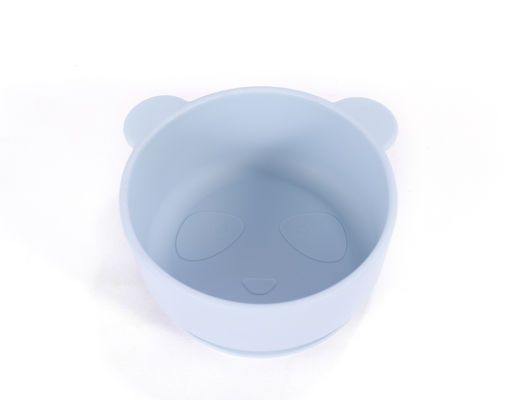 Cute dessin animé Ours de conception de la forme de bébé Panda silicone bocal d'alimentation sans goût avec logo personnaliser