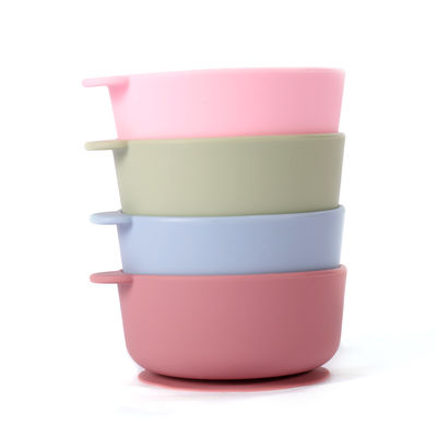 La cuvette mignonne de silicone de catégorie comestible a placé imperméable pour l'alimentation de bébé