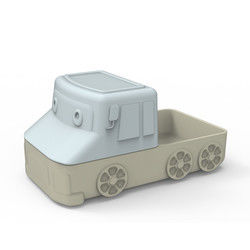 La voiture mignonne de plat d'aspiration de silicone de bande dessinée forment pour le bébé mangeant de la nourriture