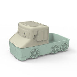 La voiture mignonne de plat d'aspiration de silicone de bande dessinée forment pour le bébé mangeant de la nourriture