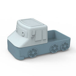 La voiture mignonne de plat d'aspiration de silicone de bande dessinée forment pour le bébé mangeant de la nourriture