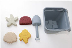 Jouet de flottement de sable de 6 de morceau de silicone de plage de Toy Set Bucket Colorful For de l'eau de divertissement de silicone étoiles de mer de moules