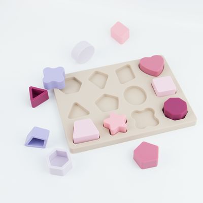 Écologique libre géométrique du puzzle BPA de silicone de forme pour l'éducation d'enfants
