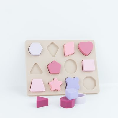 Écologique libre géométrique du puzzle BPA de silicone de forme pour l'éducation d'enfants