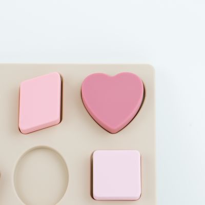 Écologique libre géométrique du puzzle BPA de silicone de forme pour l'éducation d'enfants