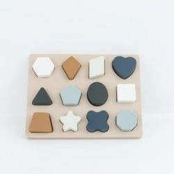 Écologique libre géométrique du puzzle BPA de silicone de forme pour l'éducation d'enfants