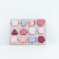 Écologique libre géométrique du puzzle BPA de silicone de forme pour l'éducation d'enfants