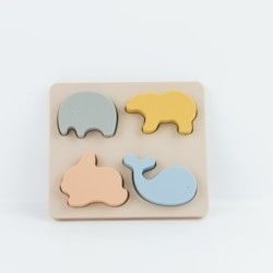 Écologique libre géométrique du puzzle BPA de silicone de forme pour l'éducation d'enfants