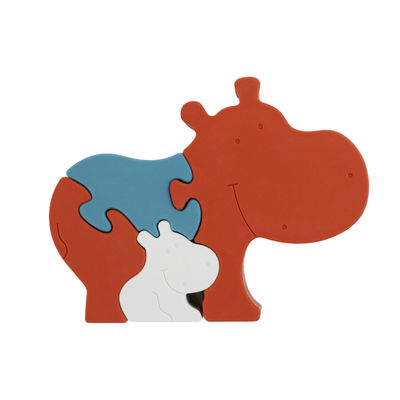 Forme écologique libre infantile d'hippopotame des casse-tête BPA de silicone de catégorie comestible