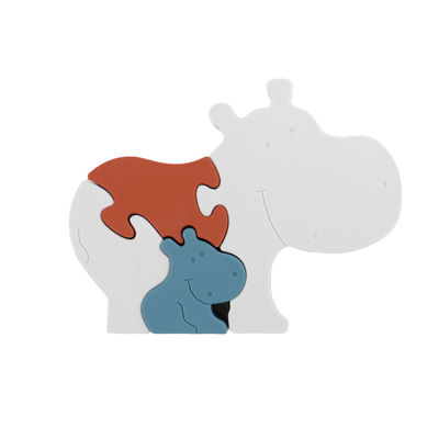 Forme écologique libre infantile d'hippopotame des casse-tête BPA de silicone de catégorie comestible
