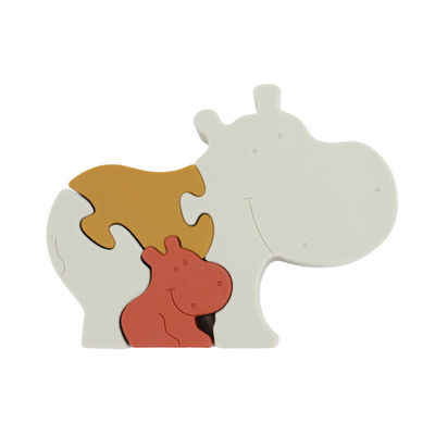 Forme écologique libre infantile d'hippopotame des casse-tête BPA de silicone de catégorie comestible