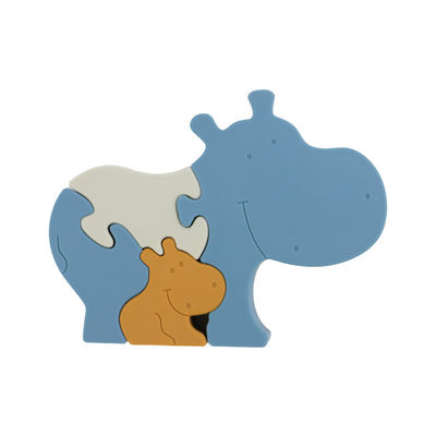 Forme écologique libre infantile d'hippopotame des casse-tête BPA de silicone de catégorie comestible