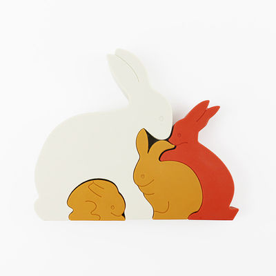 Puzzle de Bunny Rabbit Silicone Toddler Jigsaw écologique pour le bébé