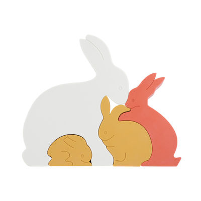 Puzzle de Bunny Rabbit Silicone Toddler Jigsaw écologique pour le bébé