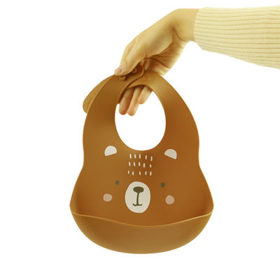 Bavoirs de receveur de Cacoon Cat Fox Printed Silicone Food pour des alimentations de petit déjeuner d'enfant en bas âge