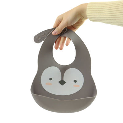 Bavoirs de receveur de Cacoon Cat Fox Printed Silicone Food pour des alimentations de petit déjeuner d'enfant en bas âge