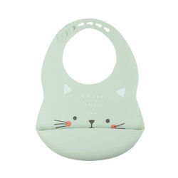 Bavoirs de receveur de Cacoon Cat Fox Printed Silicone Food pour des alimentations de petit déjeuner d'enfant en bas âge
