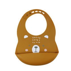 Bavoirs de receveur de Cacoon Cat Fox Printed Silicone Food pour des alimentations de petit déjeuner d'enfant en bas âge