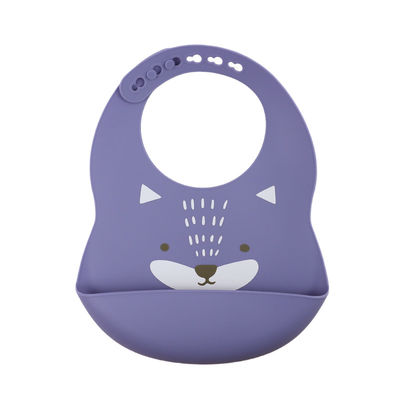 Coutume de bavoir de silicone de bébé de couleur de Pantone avec l'impression animale mignonne de paresse