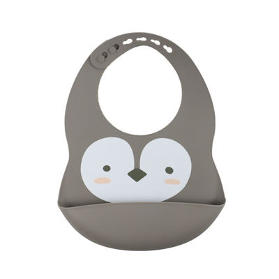 Coutume de bavoir de silicone de bébé de couleur de Pantone avec l'impression animale mignonne de paresse