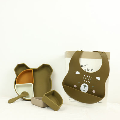 Résistant à l'eau doux libre de bavoir de bébé de silicone de BPA avec imprimer le modèle animal