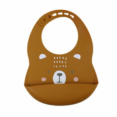Résistant à l'eau doux libre de bavoir de bébé de silicone de BPA avec imprimer le modèle animal